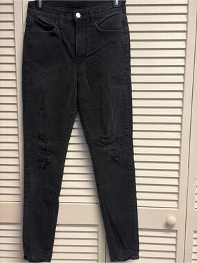 Joe's Jeans Black Distressed Skinny Jeans